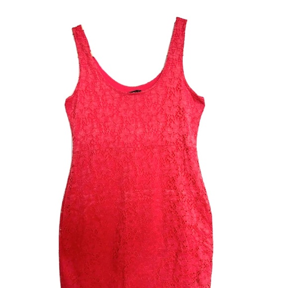 Women’s Medium Orange Lace Dress - Picture 2 of 3